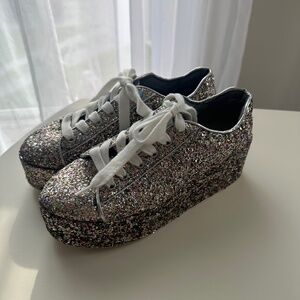 Steve Madden Glitter Platform Sneakers